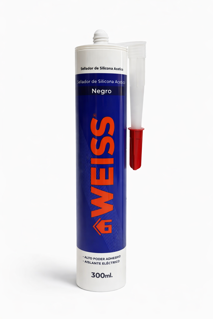 SELLADOR DE SILICONA UNIVERSAL - ACETICO - NEGRO - WE1001 - WEISS